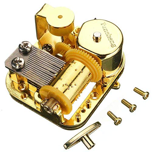 Pursuestar Over The Rainbow Wind Up Music Box Movement 18 Note Gold Yunsheng Clockwork Musical Mechanism for DIY Music Boxes Replacement
