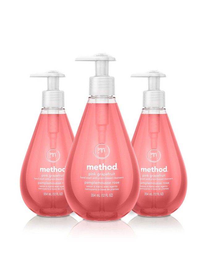 Method Gel Hand Soap Pink Grapefruit 12 Oz 3 Pack Packaging May Vary - Image 1