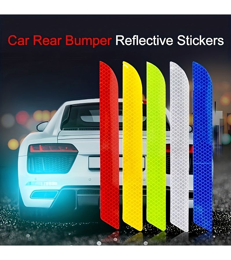 Red Pair 7.87 Inch Reflective Vinyl Car Stickers - Image 1