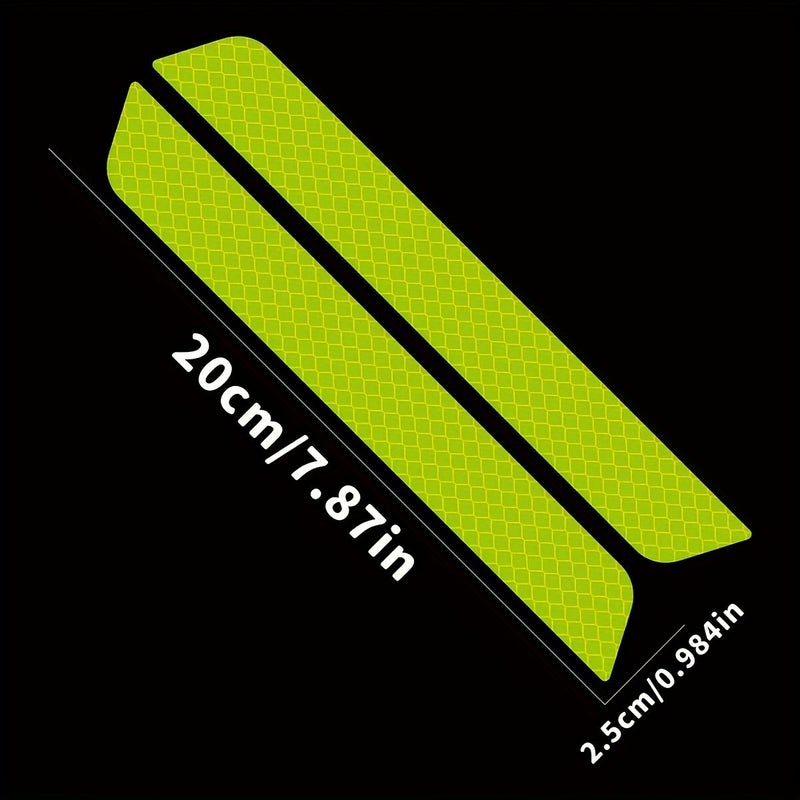 Red Pair 7.87 Inch Reflective Vinyl Car Stickers - Image 3