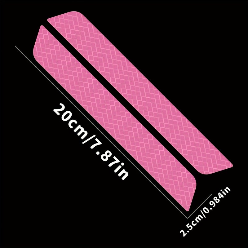 Red Pair 7.87 Inch Reflective Vinyl Car Stickers - Image 5