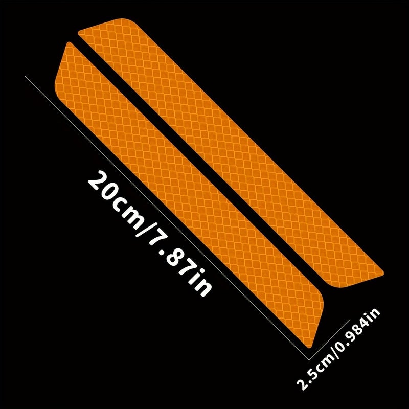 Red Pair 7.87 Inch Reflective Vinyl Car Stickers - Image 4