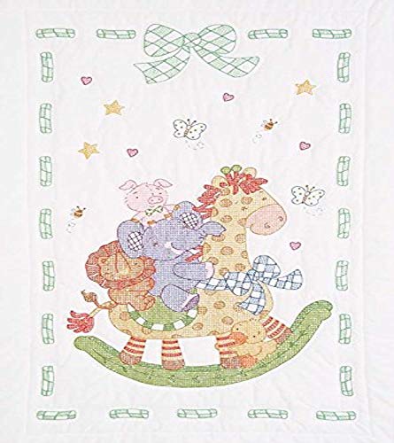 Jack Dempsey Needle Art Giraffe & Friends Crib Quilt Top - Image 3