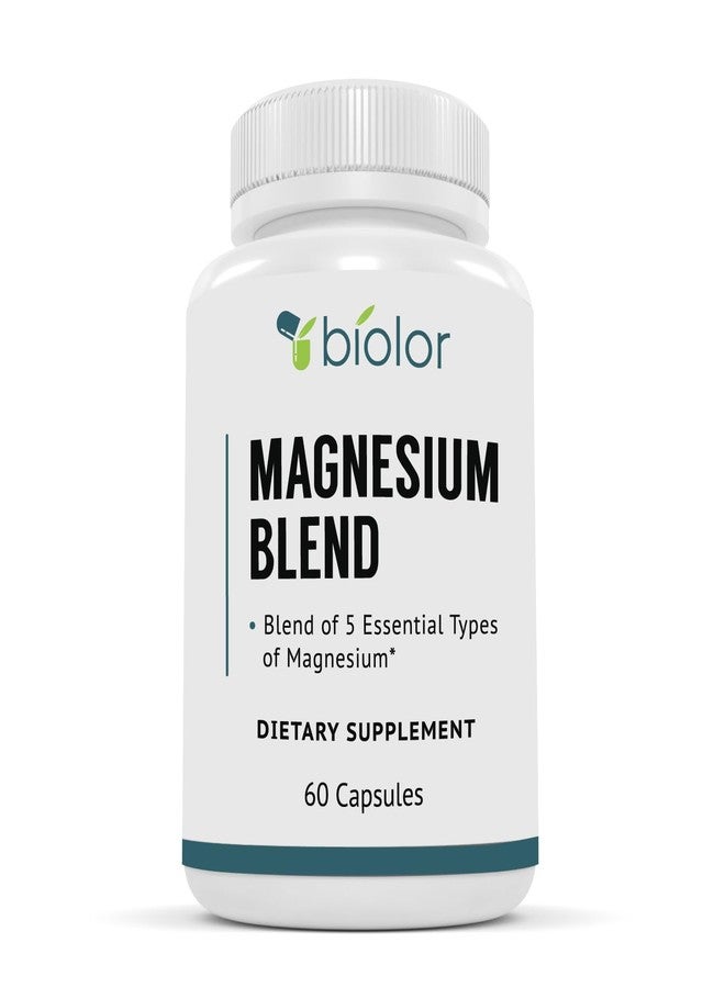 Biolor Magnesium Complex Supplement, Full Spectrum Magnesium Blend, Magnesium Glycinate with Malate, Citrate, Taurinate and Gluconate - High Absorption Magnesium Supplement, Magnesium Complex Capsules - Image 1