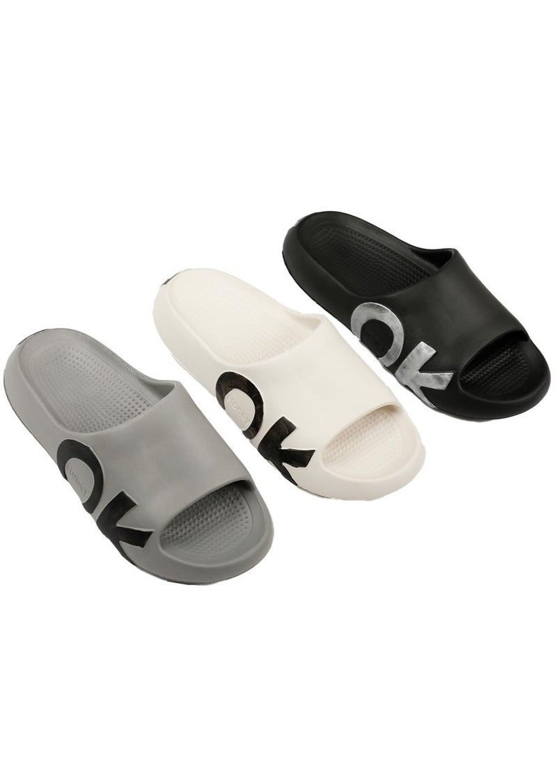 A thick and soft slippers, shoes inside the house, written on it ok, 3 colors  - Image 3