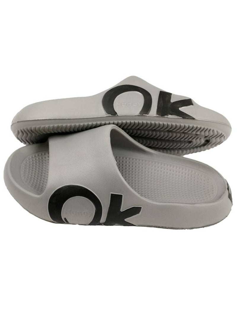 A thick and soft slippers, shoes inside the house, written on it ok, 3 colors  - Image 1