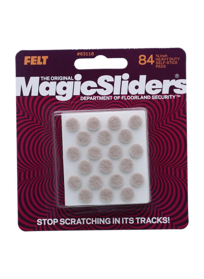 Magic Sliders 84-Piece Heavy Duty Self-Stick Round Felt Pads Oatmeal 3/8inch 63118 - Image 1