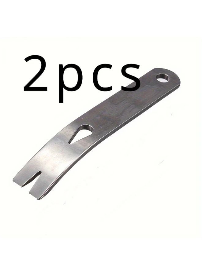 2pcs Mini EDC Survival Tools 3in Pocket Crowbar for Camping Hiking Multi Use Pry Bar - Image 1