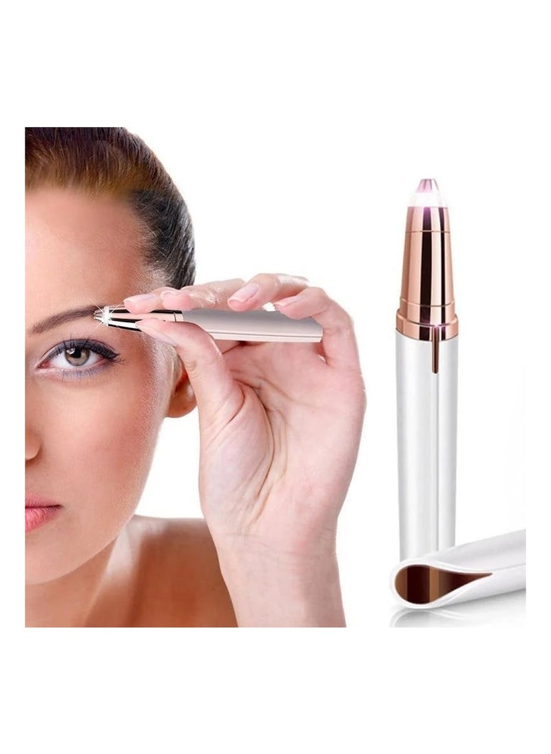 VIO Electric Rechargeable Facial Women Hair Remover and Eyebrow Trimmer Painless Precision Portable Razor for Face Lipstick Style Trimmer for Lips Nose Chin and Facial Hair Eyebrow Trimmer  - Image 1