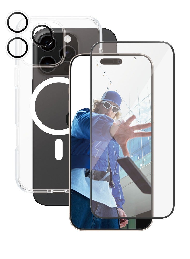 PanzerGlass CARE Flagship 3 in 1 Bundle With MagSafe iPhone 16 Pro Max - Clear - Image 1
