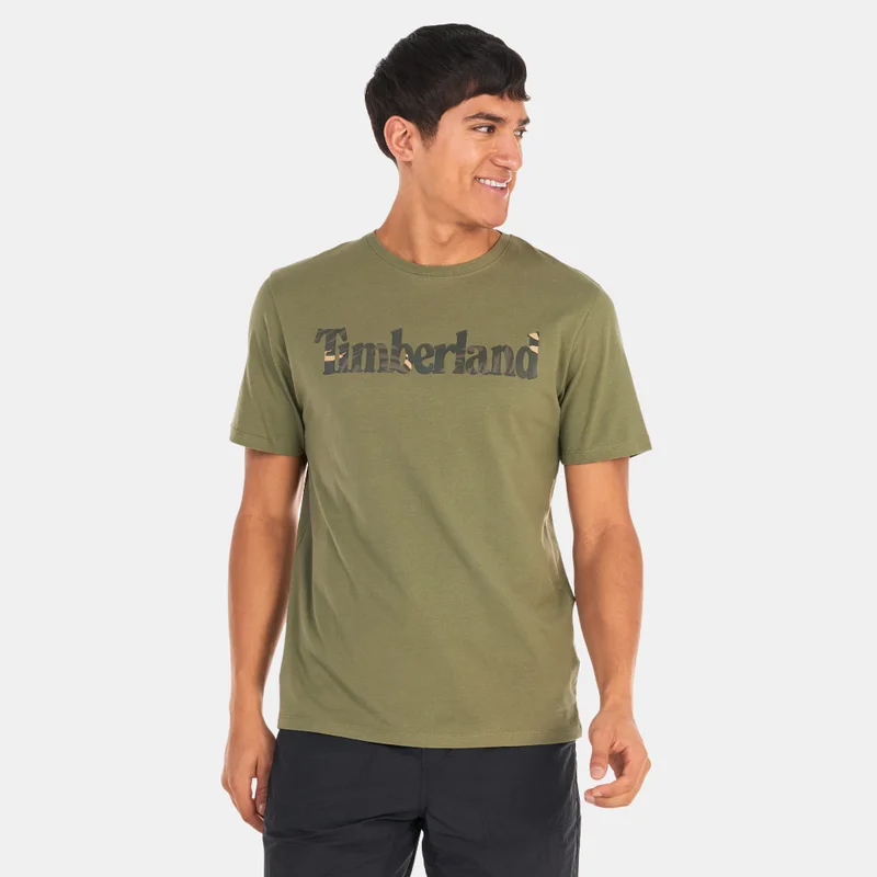 Timberland Men's Linear Logo Seasonal Camo T-Shirt