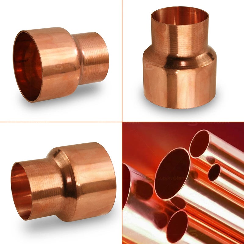 Supply Giant DDSD2001 Reducing Copper Coupling With Sweat Sockets And With Rolled Tube Stop, 2 X 3/4 Inch - Image 3