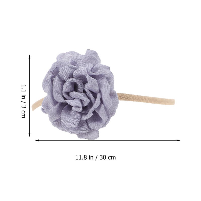 10Pcs Soft Elastic Flower Headbands Set For Newborn Baby Photography Props Random Color - Image 3