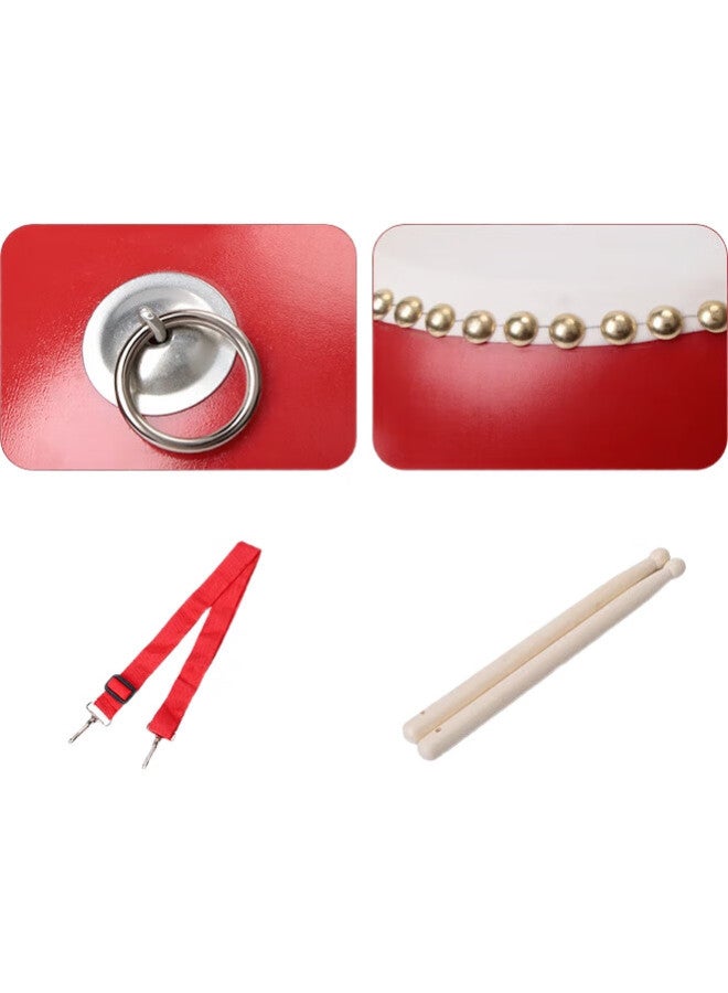 RANGE Yinyu Sheepskin, Children'S Drum, Large Drum, Small Drum, Gong Drum, Drumming, Cowhide Drum, Temple Drum, Musical Instrument, Children'S Drum, War Drum, 3 Inches - Image 2