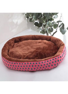 Dog & Cat Bed|Soft Plush Top Pet Bed|Oxford Cloth Polyester Filling|Medium Washable Dog Bed|Circular Cat Bed With Rise-Edge Pillow|Qy039Pc-M|Pink & Coffee - pzsku/ZF4D55466F0CC59AC7B10Z/45/_/1728311723/f4069dba-31fd-44a5-9edc-ea61b725d4ed