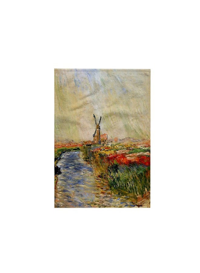 3DROSE 3D Rose Picture of Monet's Painting Tulip Fields in Holland Hand/Sports Towel, 15 x 22 - Image 1