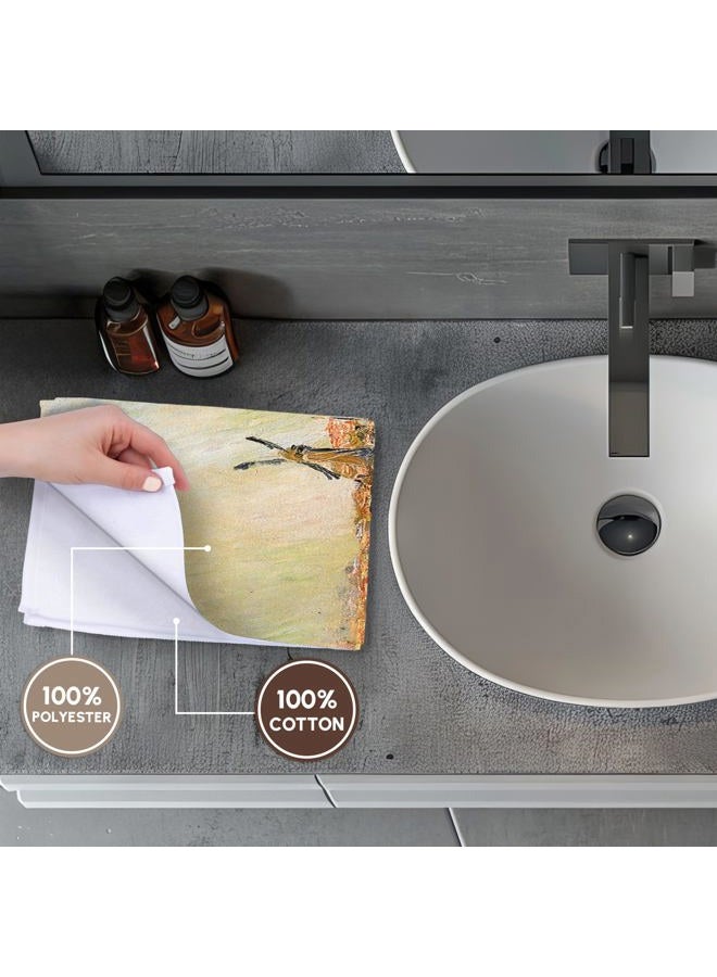 3DROSE 3D Rose Picture of Monet's Painting Tulip Fields in Holland Hand/Sports Towel, 15 x 22 - Image 4