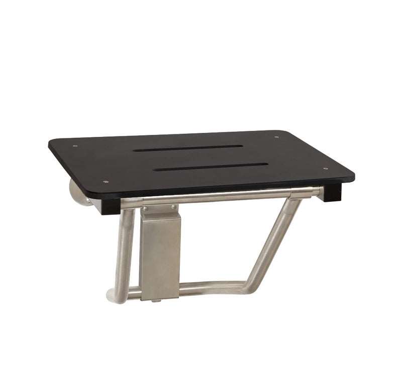 Seachrome 18 x 15 Black Folding Wall Mount Shower Seat Bench ADA Compliant 