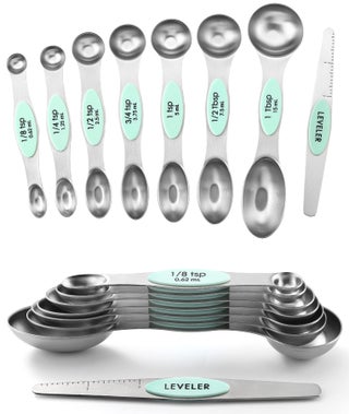 Spring Chef Stainless Steel Magnetic Measuring Spoons Set of 8 with Leveler Metal Teaspoon  Tablespoon Measuring Spoons Fits in Spice Jars Kitchen Gadgets for Baking  Cooking  Set of 2  Mint - pzsku/ZF4D55ABDD4CEF2A5A431Z/45/1750416834/6a0a5cf4-2afd-4327-8fb3-a600c2614f91