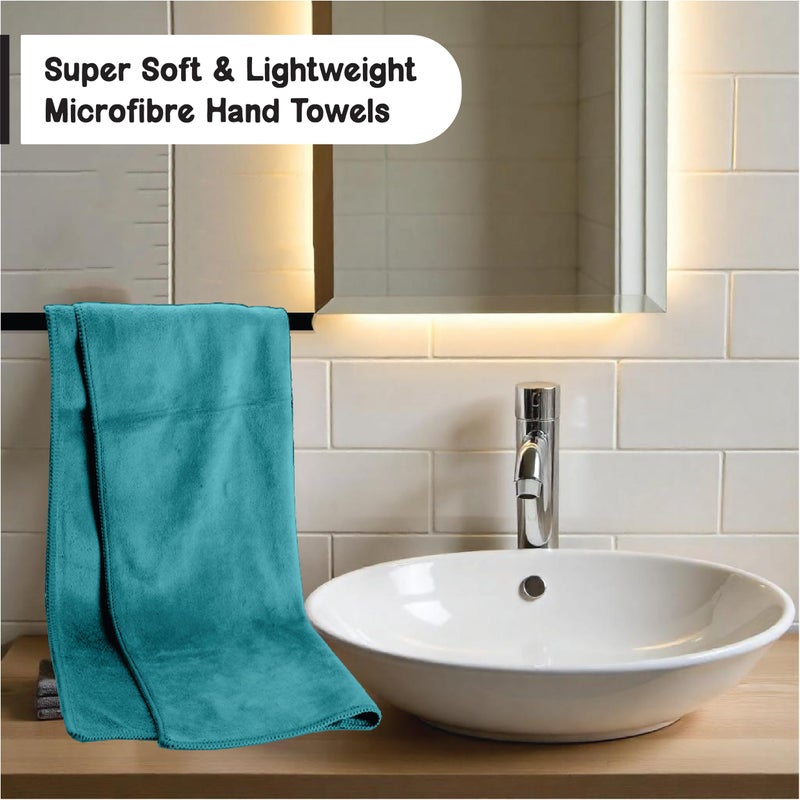 HOUSSE Premium Hand Towel | Microfiber | Super Soft & Quick Dry | Home, Gym, Yoga, Fitness & Weight Lifting | Ultra Absorbent | 450GSM, 60x40cm [6-Pack] (Pacific Green) - Image 3