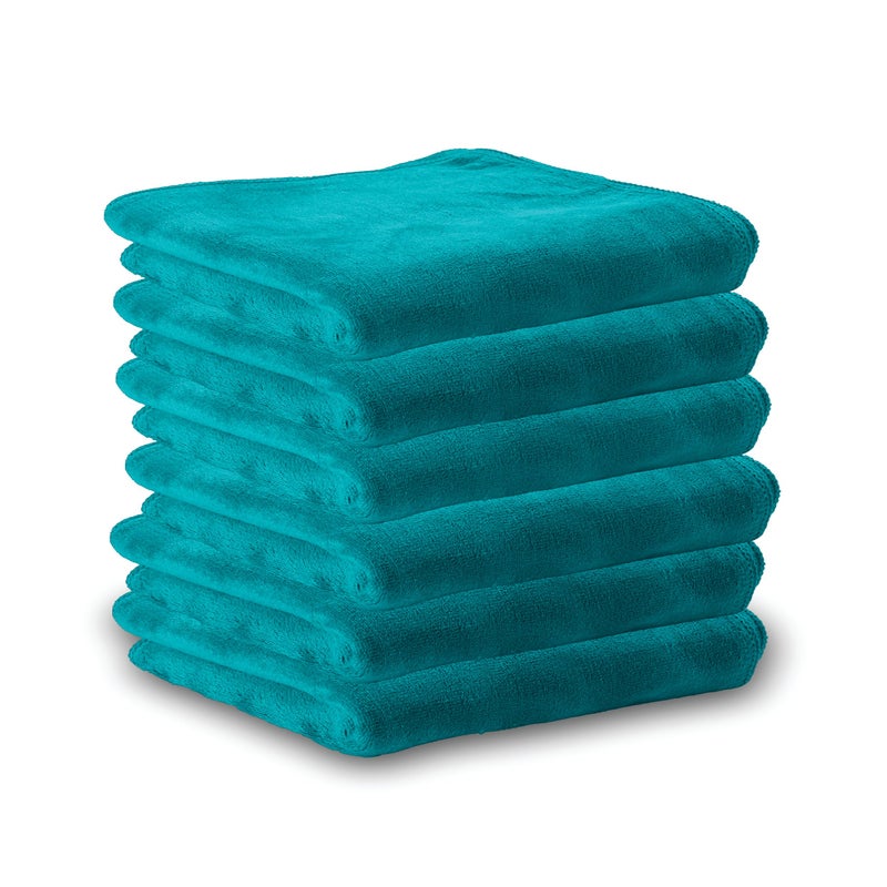 HOUSSE Premium Hand Towel | Microfiber | Super Soft & Quick Dry | Home, Gym, Yoga, Fitness & Weight Lifting | Ultra Absorbent | 450GSM, 60x40cm [6-Pack] (Pacific Green) - Image 1