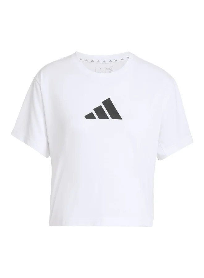 adidas We Bl Tee White Training T-Shirts For Women XS