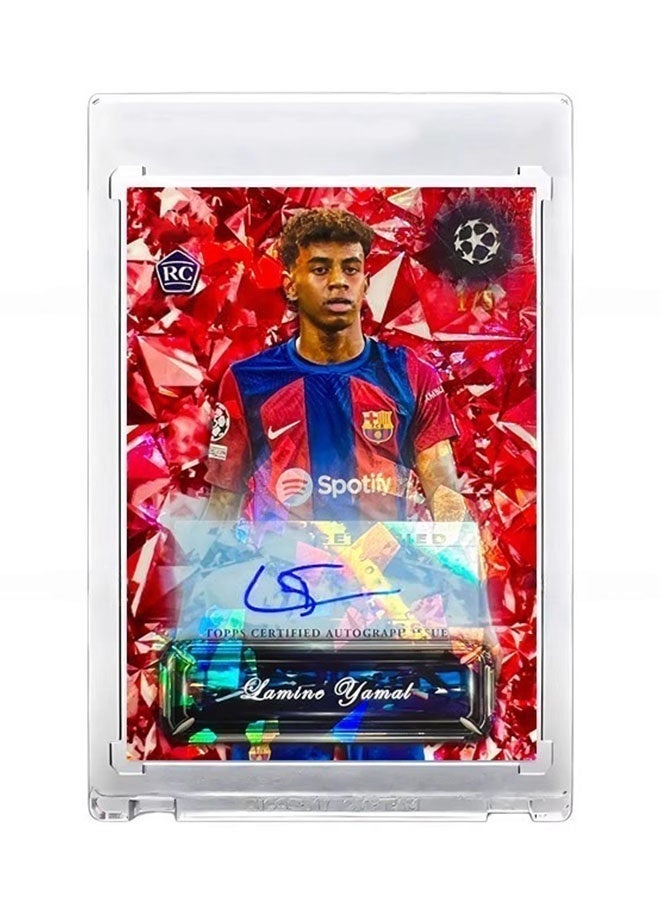 Topps Lamine Yamal Football Signature Trading Card Single Autographed Rookie Card Refractor Collector’s Edition Sports Memorabilia for Fans and Collectors - Image 1
