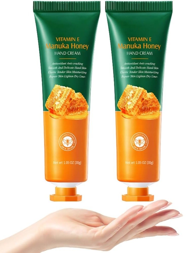 MEC 2 pcs Advanced Repair Light Feel Hand Cream, Infused with Natural Manuka Honey and Vitamin E, Nourishing Hydrating Rough Dry Cracked Skin, For Daily Use - Image 1