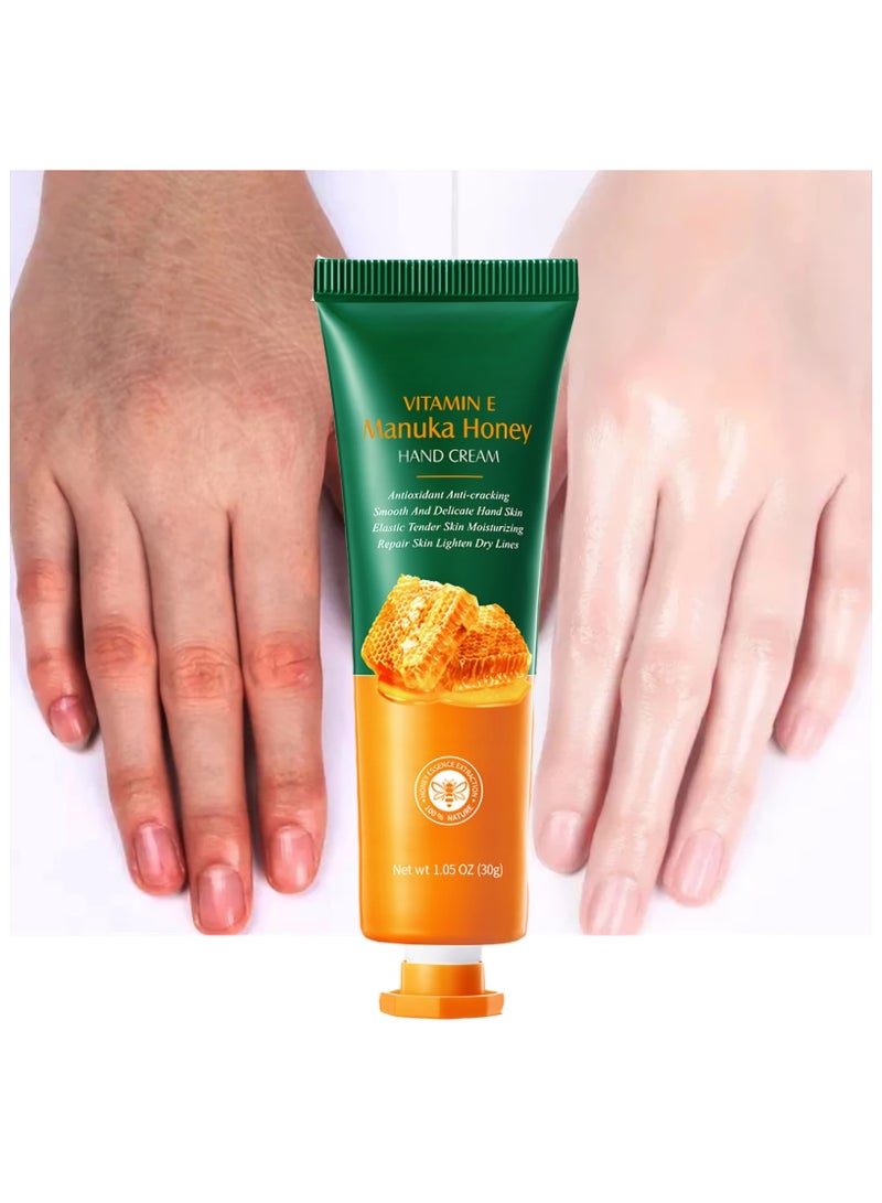 MEC 2 pcs Advanced Repair Light Feel Hand Cream, Infused with Natural Manuka Honey and Vitamin E, Nourishing Hydrating Rough Dry Cracked Skin, For Daily Use - Image 3