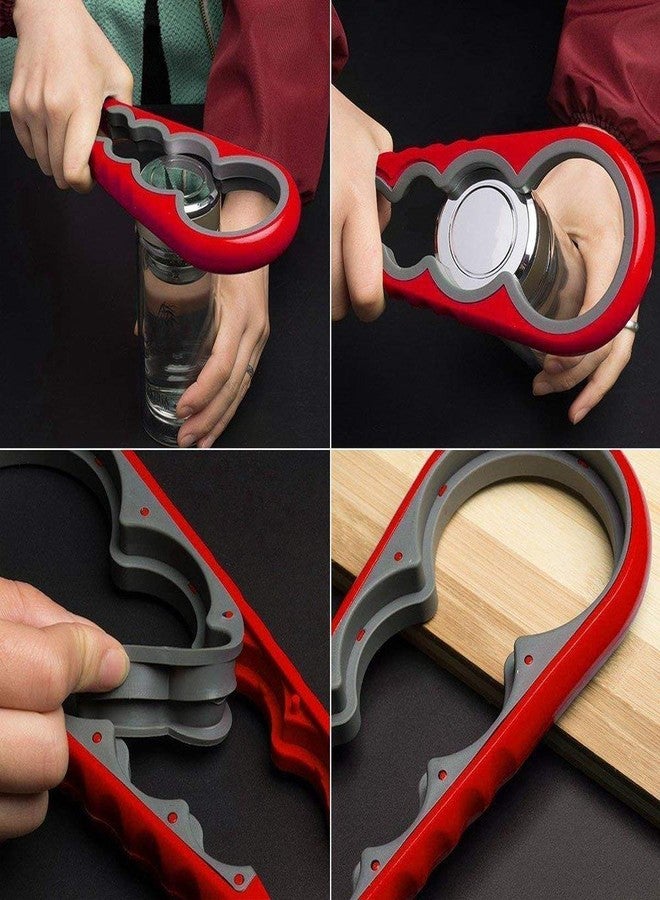 VIPREKHO Bottle Opener Rubber Design Fits All Bottle Caps, Easy Grip Jar Bottle Wrench Bottle Opener (Multi, Pack of 1) - Image 2