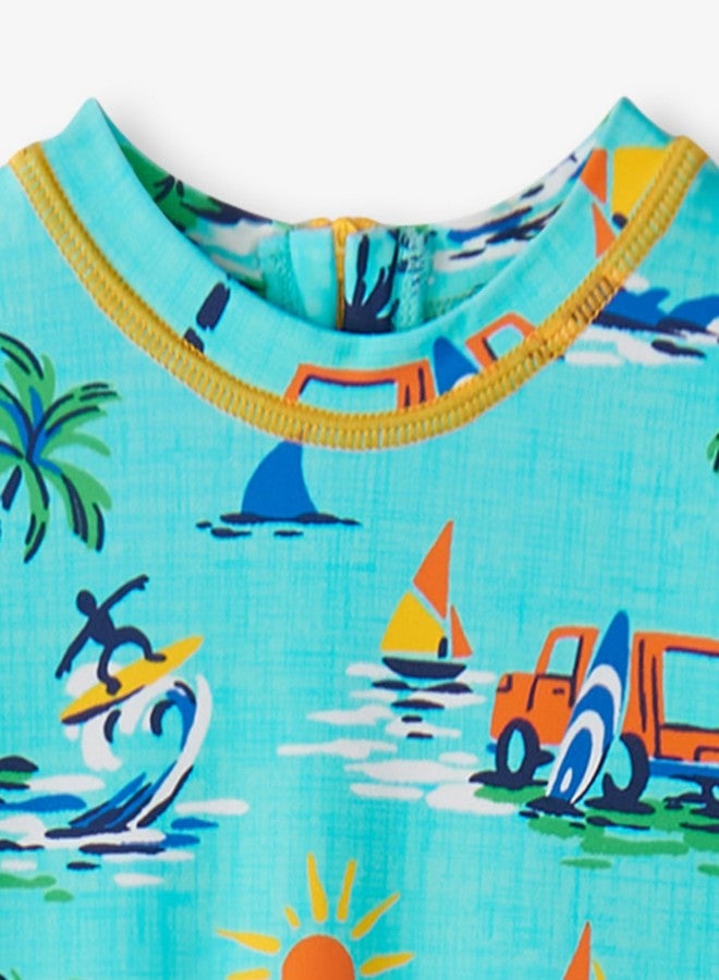 Hatley Baby Boy's One-Piece Rashguard, Vintage Holiday - Image 4