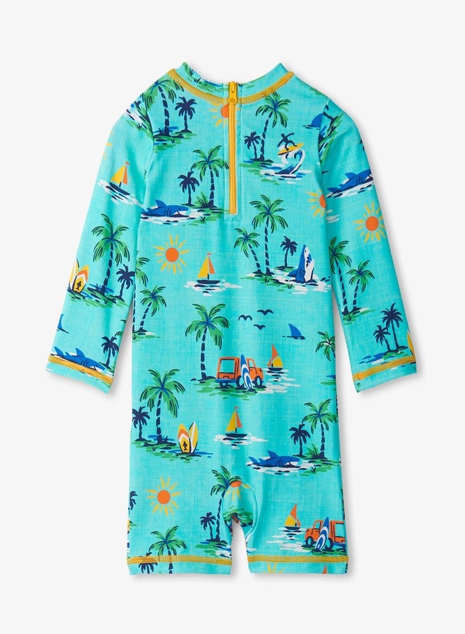 Hatley Baby Boy's One-Piece Rashguard, Vintage Holiday - Image 3