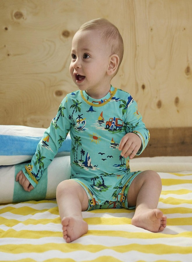 Hatley Baby Boy's One-Piece Rashguard, Vintage Holiday - Image 2