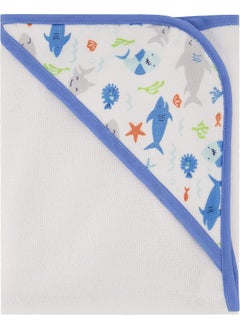 Cudlie Cudlie Buttons & Stitches Baby Boy 3 Pack Rolled/Carded Hooded Towels in Jawsome Print  - Image 5