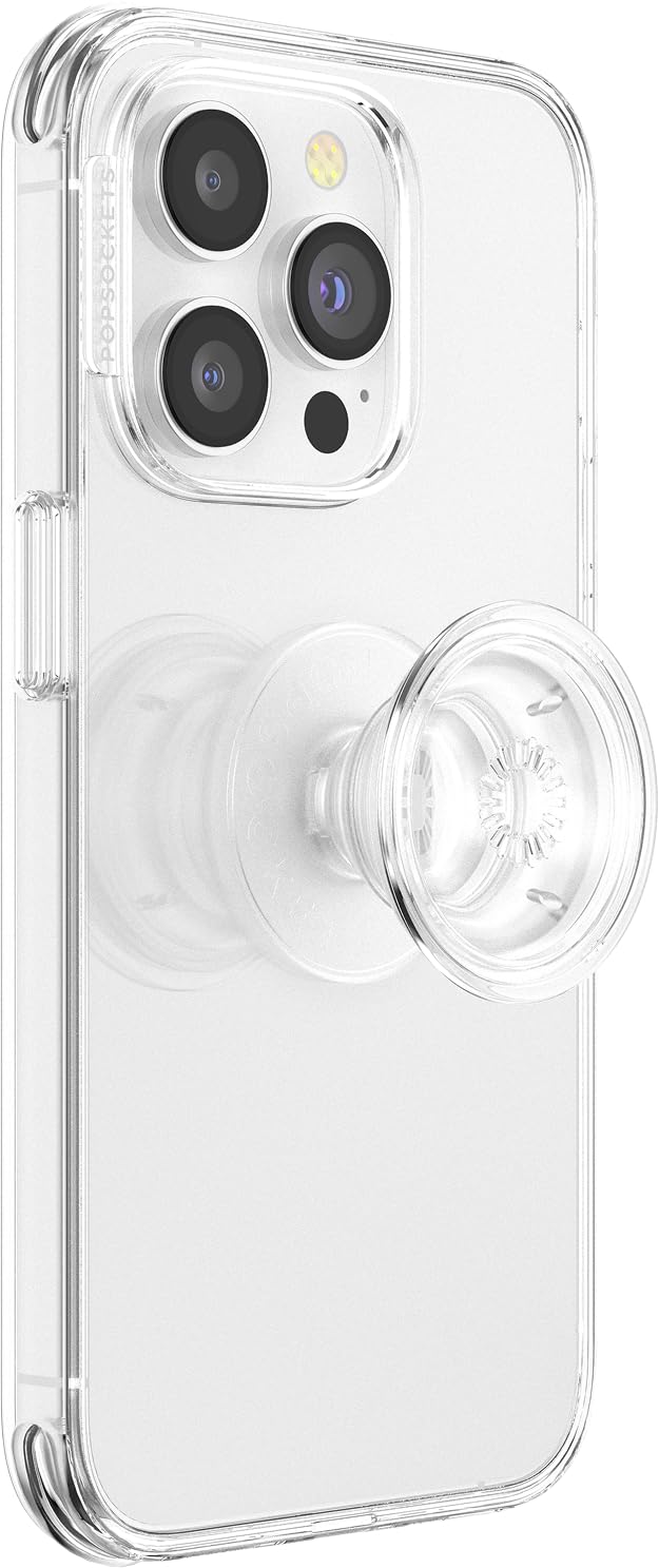 PopSockets Phone Grip with Expanding Kickstand, Adhesive Grip - Clear - Image 2