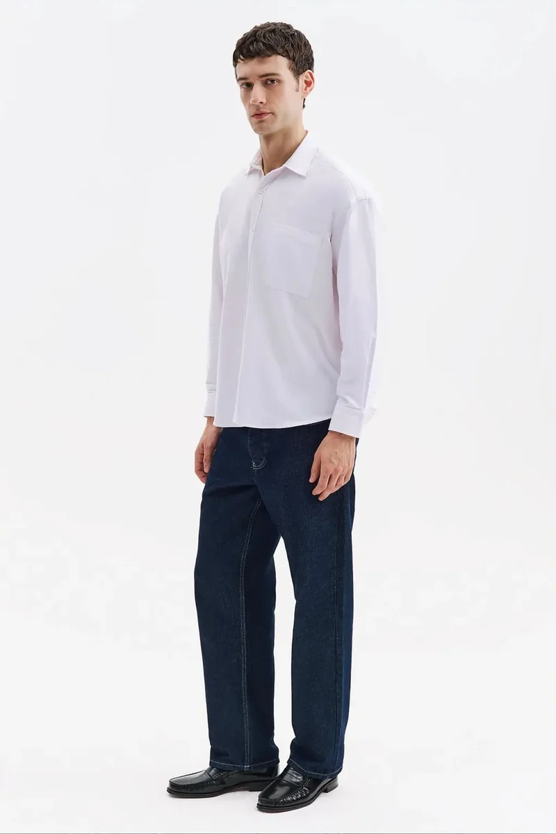 Giesto White GIESTO Men's Cotton Shirt for Men | Best Price UAE