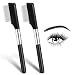 Sliverdew Small Eyelash Comb 2 Pack Metal Eyelash Brush Eyelash Separator Tool Eyebrow Brush Grooming Eye Lash Separator Grooming Brushes Eyebrow Comb with Metal Teeth Eye Makeup Tool for Women Short Handle - Image 2