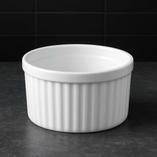 Mirakii White Porcelain Ramekin Bowl 150 ml set of 2, For make cupcakes, choco lava cake, muffin, creme brulee, souffle dishes. - Image 2