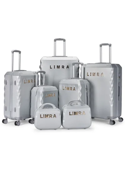LIMRA Travel bag set consisting of 7 luggage bags Silver color, size 32"/28"/24"/20"/16"/15"/12 inches