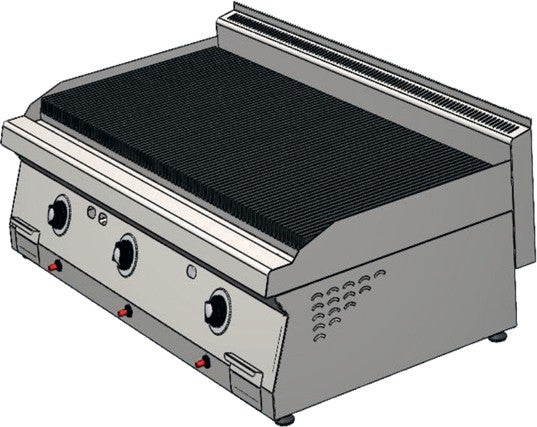 CSA Inox Karacasan Industrial 700 Series Counter Top LPG Cylinder Lava Stone Grill