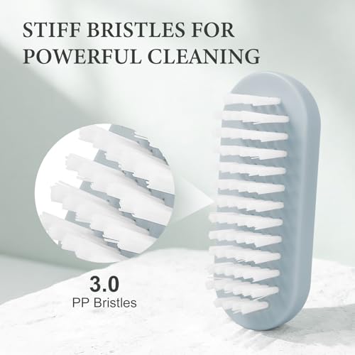 Larbois Nail Brush for Cleaning Fingernails, Larbois Deep Cleaning Fingernail Brush Two Sided Hand Fingernail Scrub Brush for Cleaning Nail Scrubber Brush Heavy Duty Foot Brush for Men Women Toes 4 PCS - Image 2