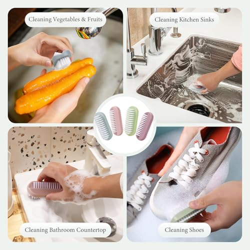 Larbois Nail Brush for Cleaning Fingernails, Larbois Deep Cleaning Fingernail Brush Two Sided Hand Fingernail Scrub Brush for Cleaning Nail Scrubber Brush Heavy Duty Foot Brush for Men Women Toes 4 PCS - Image 5