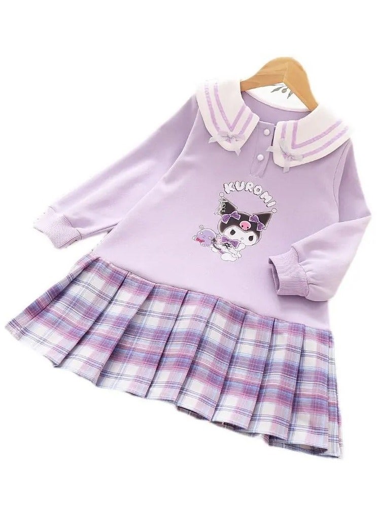 kuromi فستان طويل الأكمام من كيرومي، يأتي بمقاسات متعددة، يسهل تنسيقه مع إطلالاتك اليومية. - Image 1