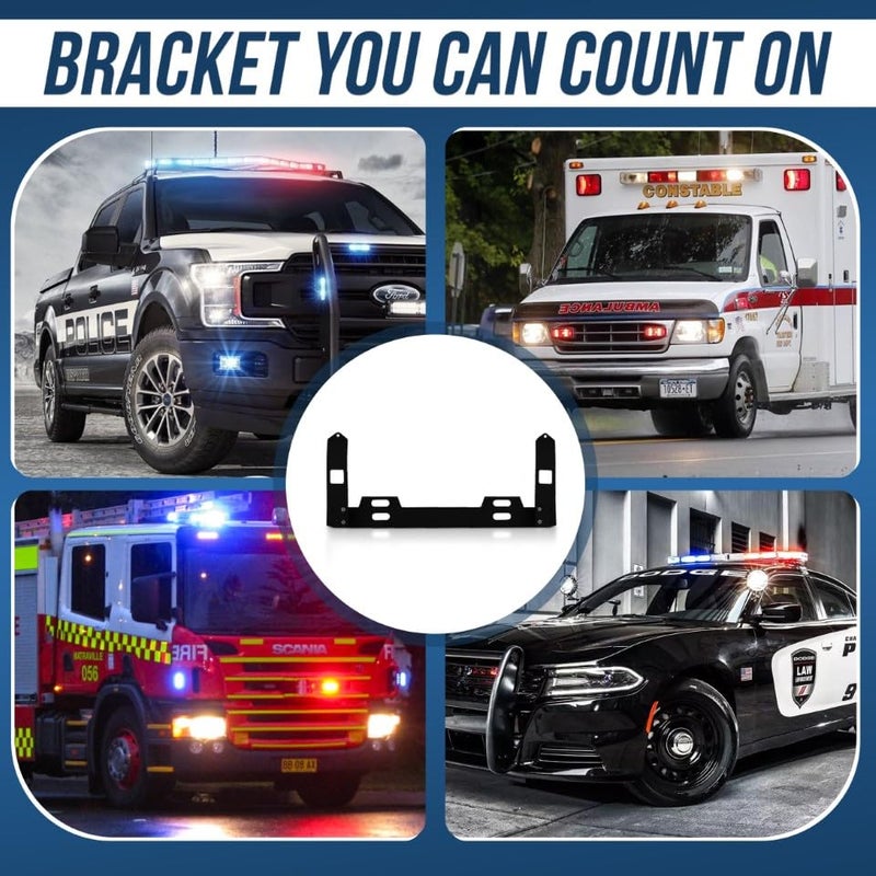 UBL License Plate Bracket Mount for Feniex Quad Surface Mount and Fusion-S – Rear & Front License Plate Bracket - Image 5