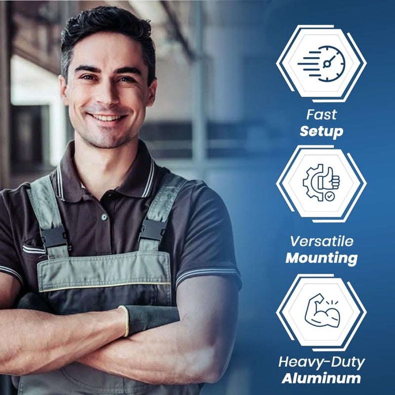 UBL License Plate Bracket Mount for Feniex Quad Surface Mount and Fusion-S – Rear & Front License Plate Bracket - Image 4