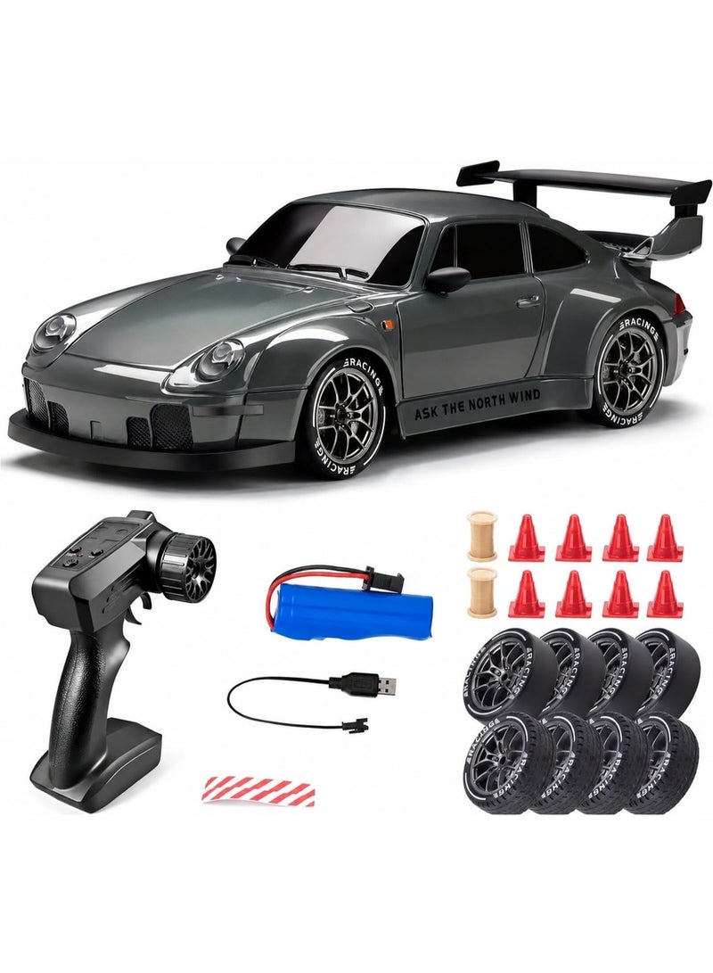 GOGA Drift RC Car 1:24 Scale – 4WD High-Speed Remote Control Racing Car with Flashing Lights, Dual Tires, USB Charging - Image 1