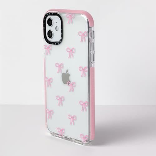 Dumkery Cute Phone Case Compatible with iPhone 11, Bows Girly Aesthetic Pattern, Soft TPU Shockproof Bumper Cases Cover for Girls Women-Pink - Image 4