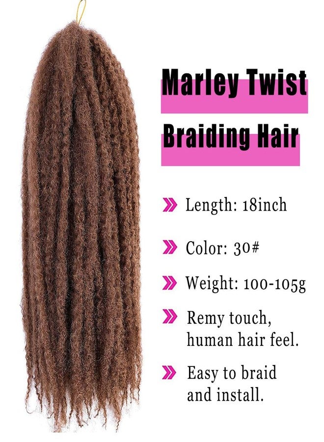BAISAI Marley Hair 18 Inch 1 Pack Braiding Hair Twist Long Afro kinky Twists Hair for Distressed Butterfly Locs Crochet Hair Extensions(30#) - Image 2