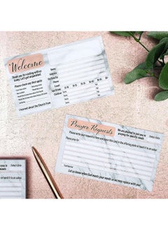 Sustainable Greetings 100 Pack Prayer Request And Welcome Cards For Church Visitors Double Sided Marble Designs (3 X 5 In)  - Image 4