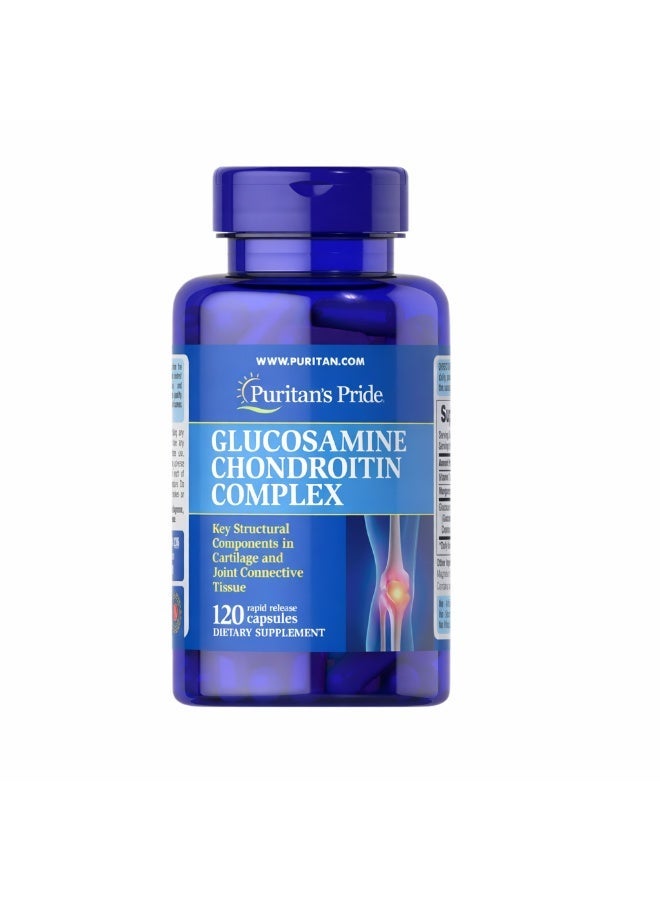 Puritan's Pride Glucosamine Chondroitin Complex for Women and Men, Dietary Supplement for Joint Health, 120 Rapid Release Capsules - Image 3